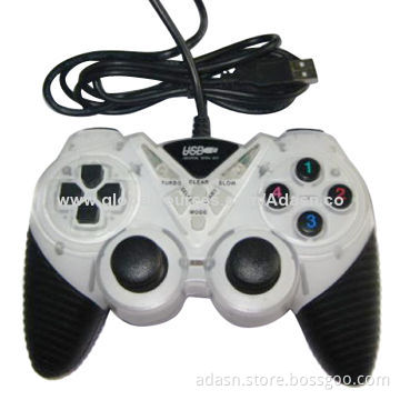 Wired PC USB Game Controller with Double Shock, New Design in Various Colors, Hot Sale, Cheap Price